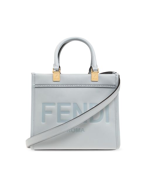 Fendi Gray 'sunshine Small' Shoulder Bag,