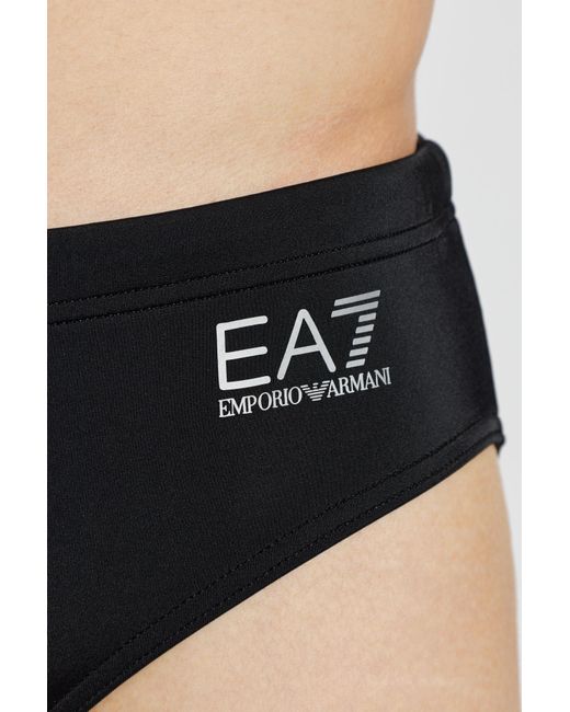 EA7 Black Swim Briefs for men
