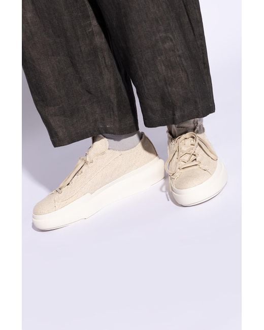 Y-3 White ‘Nizza Low’ Sneakers for men