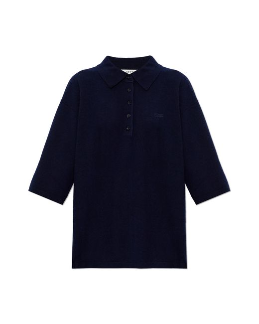 Gestuz Blue 'Gzmanzi' Wool Polo