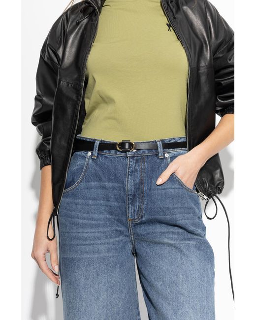 DSquared² Black Leather Belt