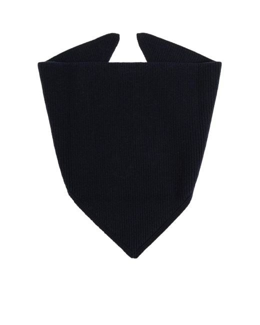 Studio Nicholson Black Wool Scarf 'Pythagoras'