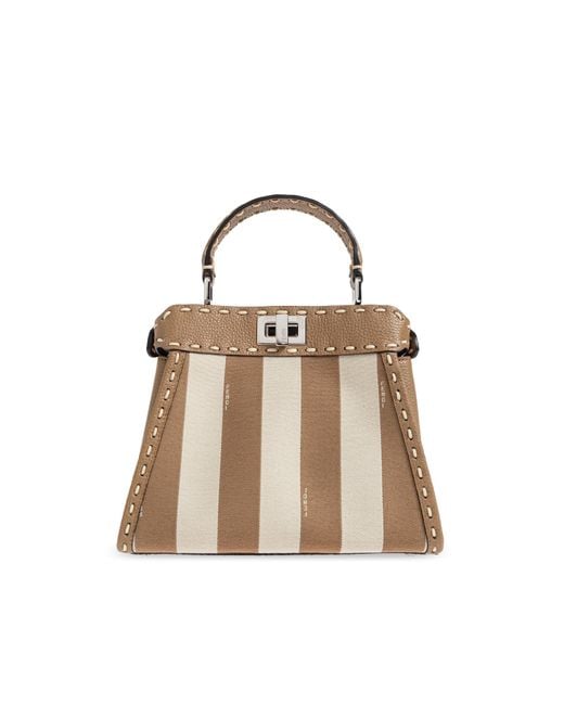 Fendi Natural Shoulder Bag 'Peekaboo'