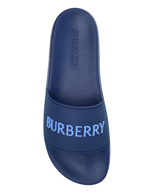 Burberry Blue Rubber Flip-Flops for men