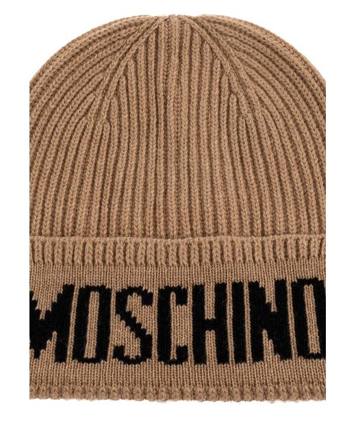 Moschino Black Cap With Logo