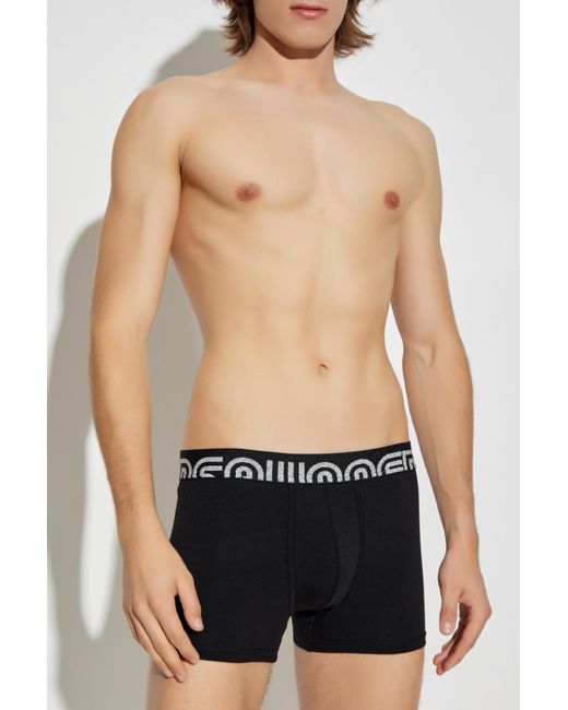 DSquared² Black Boxers With Logo for men