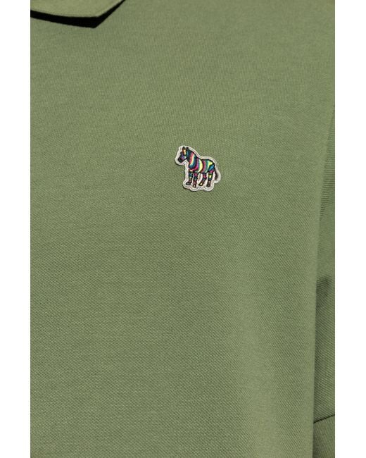 Paul Smith Green Polo With Patch for men