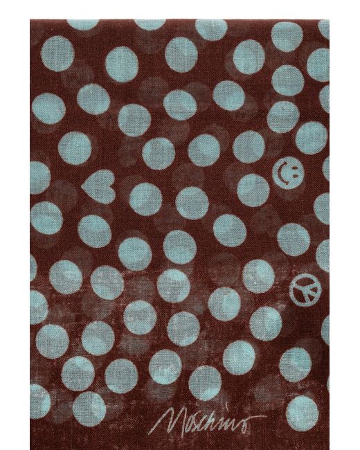 Moschino Black Scarf With Polka Dot Pattern