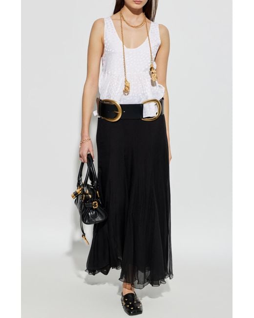 Chloé White Silk Top