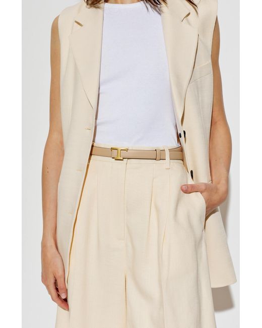 Tod's White Double-Sided Belt