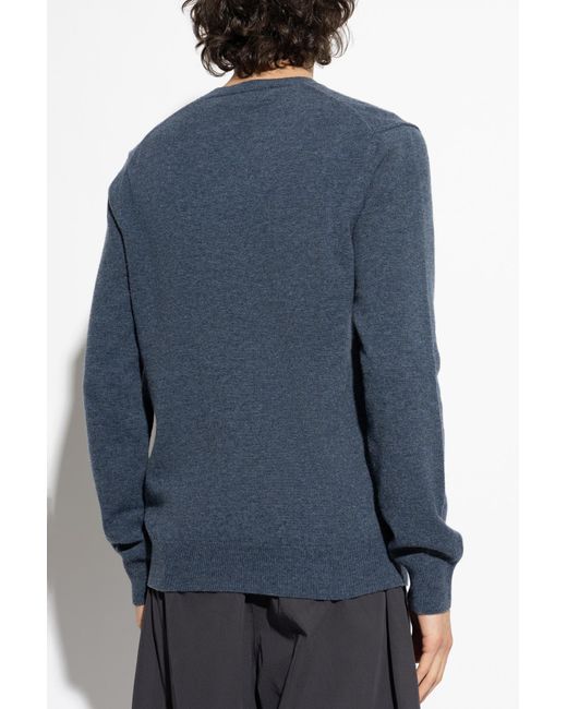 COMME DES GARÇONS PLAY Blue V-Neck Sweater
