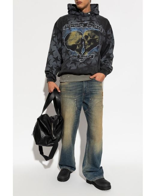 Represent Black Hoodie for men