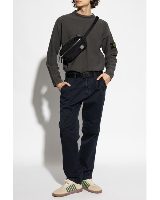 Stone Island Gray Sweatshirt With Logo for men