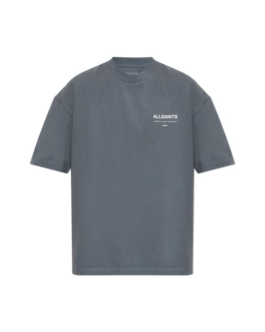 AllSaints Blue T-Shirt "Backstage" for men