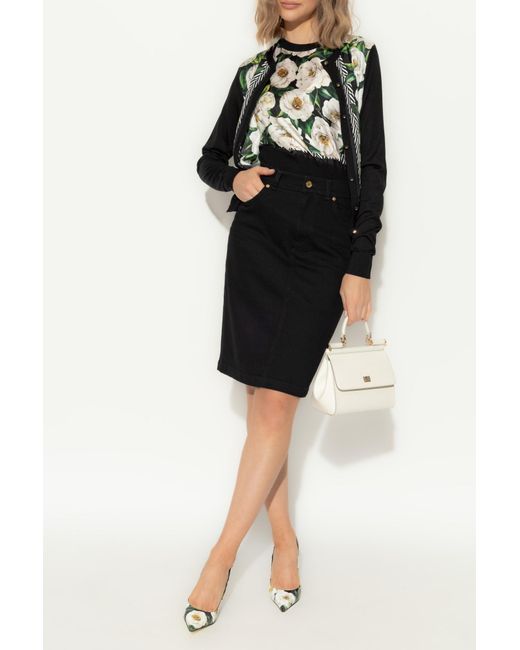 Dolce & Gabbana Black Sleeveless Silk Top