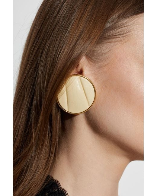 Chloé Natural Round "Pleats" Clips
