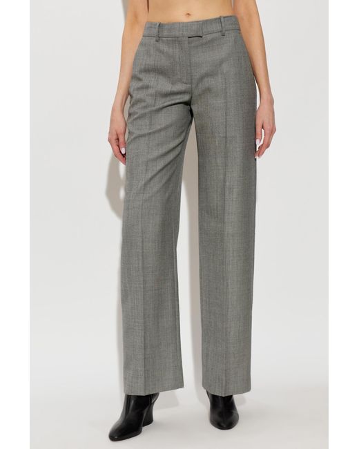 McQueen Gray Wool Trousers