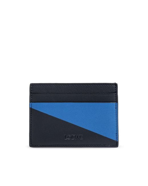 Loewe Blue Leather Card Holder for men