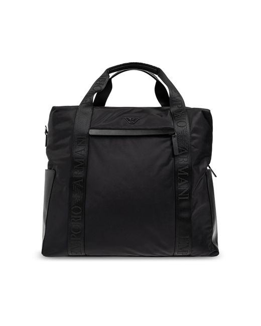Emporio Armani Black Handbag With Logo, for men