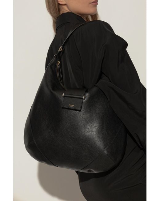 Jimmy Choo Black Shoulder Bag 'Bar Medium'
