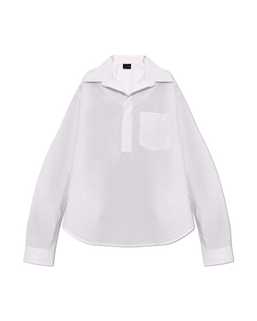 Balenciaga White Shirt With A Pocket