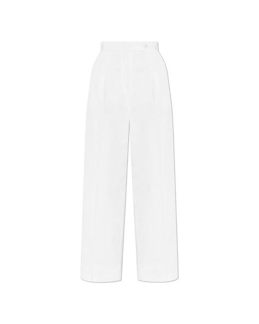 Givenchy White Pleated Trousers