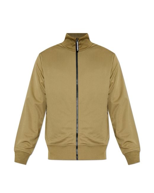 Palm Angels Green Sweatshirt With Stand-Up Collar for men