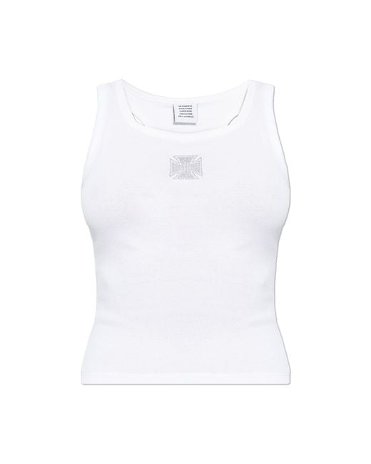 Vetements White Strappy Top