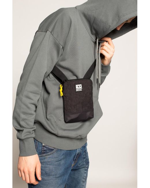 DIESEL Black Shoulder 'vyga' Bag With Logo for men
