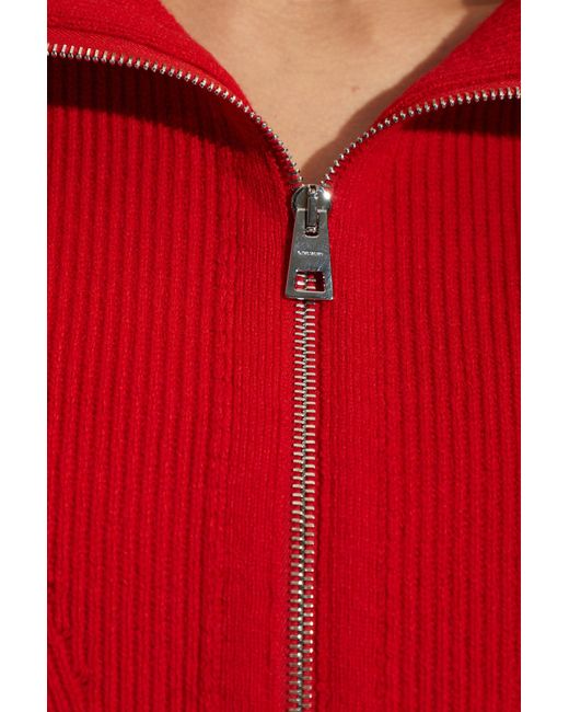 Givenchy Red Wool Cardigan