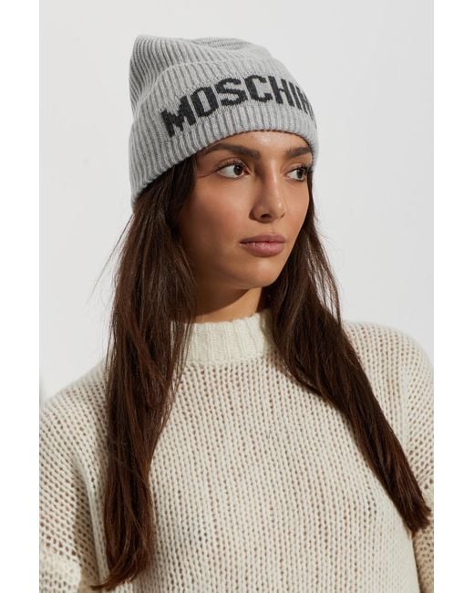 Moschino Gray Cap With Logo