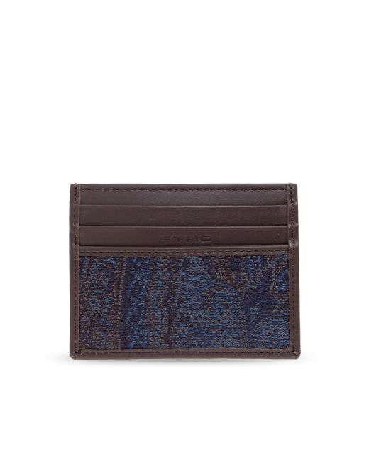 Etro Blue Card Case for men