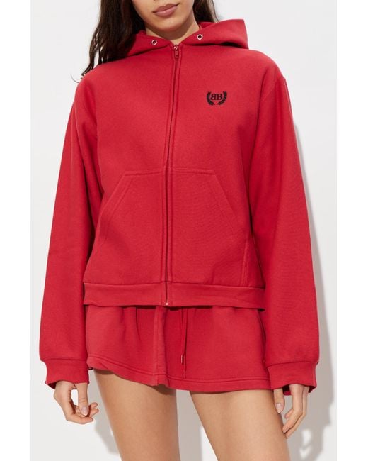 Balenciaga Red Sweatshirt With Patch