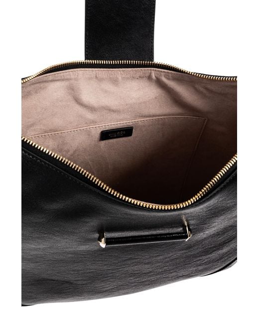 Jimmy Choo Black Shoulder Bag 'Bar Medium'