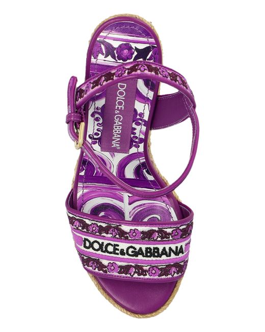 Dolce & Gabbana Pink Wedge Sandals