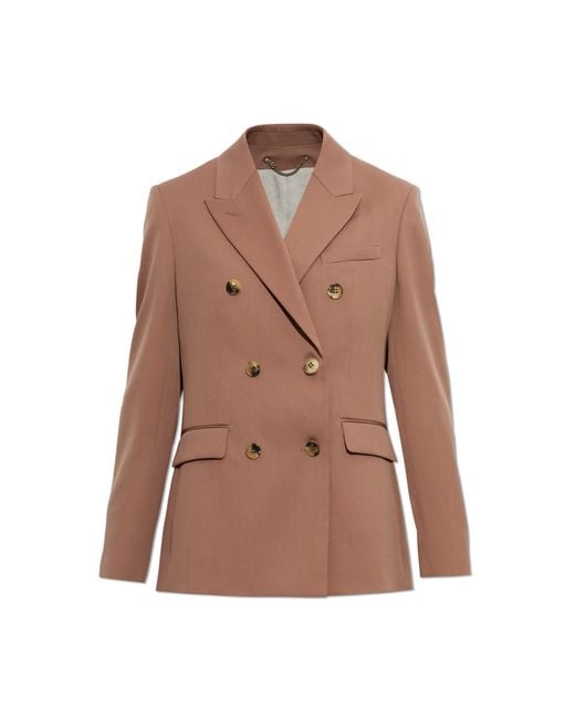 Golden Goose Deluxe Brand Brown Double-Breasted Wool Blazer