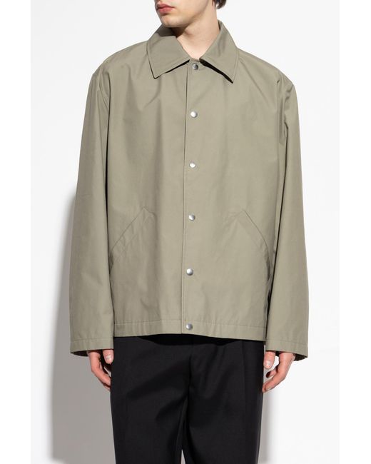 Jil Sander Green Jacket With Collar for men