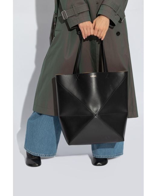 Loewe Black 'Fold Xl' Shopper Bag