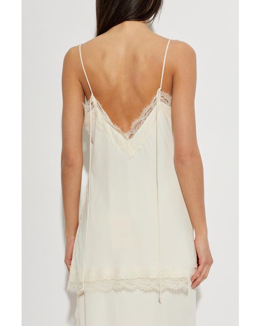 Rohe White Top With Lace Inserts