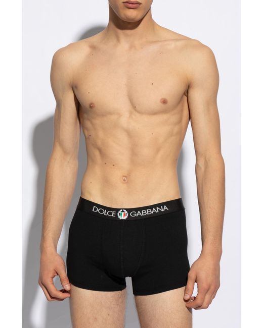 Dolce & Gabbana Black Cotton Boxers for men