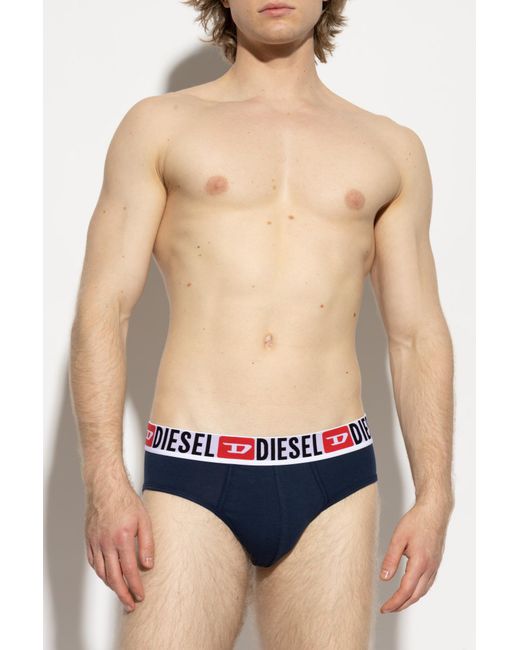 DIESEL Red Three-Pack Briefs 'Umbr-Andrethreepack' for men