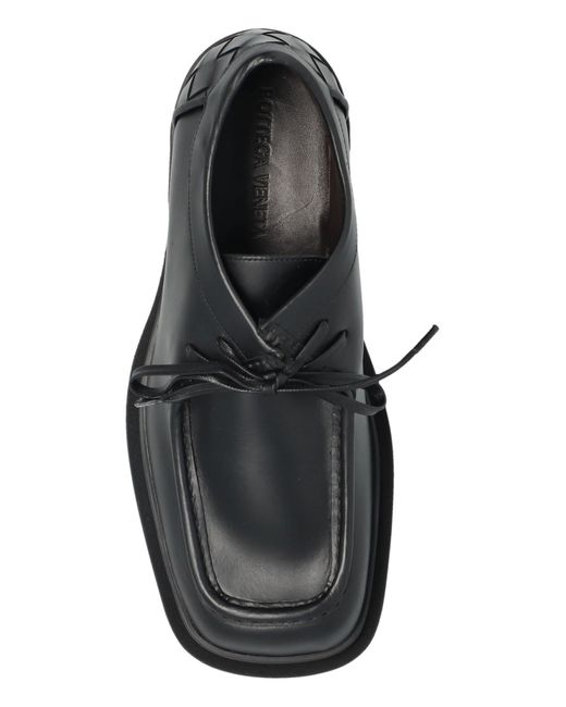 Bottega Veneta Black Leather Shoes 'Ben' for men