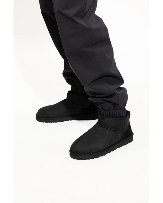 Ugg Black 'Classic Ultra Mini' Snow Boots for men