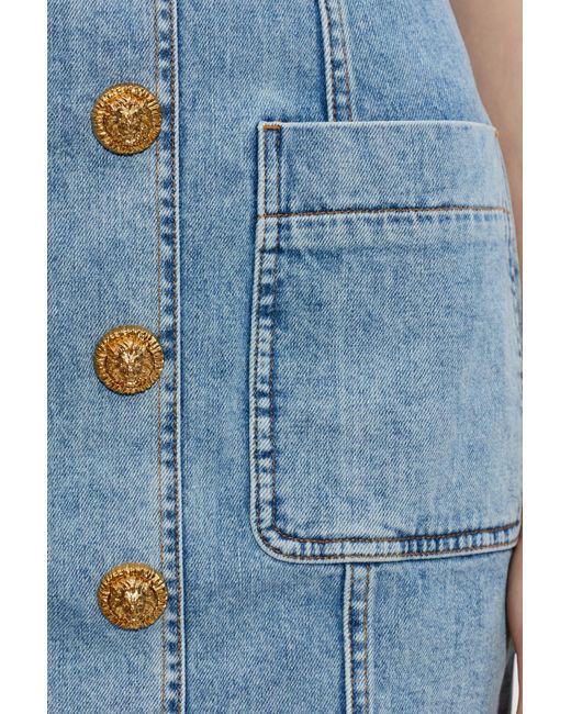 Balmain Blue Denim Dress
