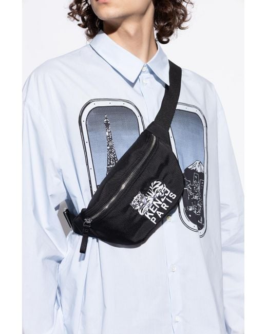 KENZO Blue Waist Bag for men