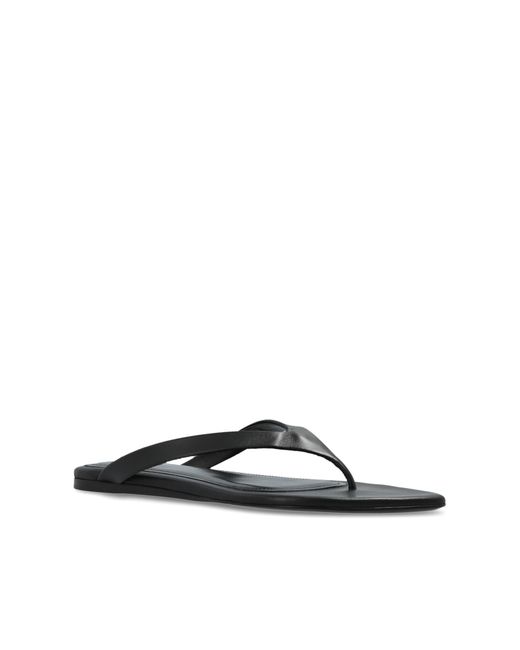 AMI White Leather Slides