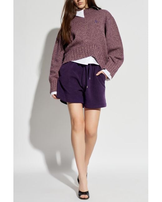 The Attico Purple Sweater With Logo