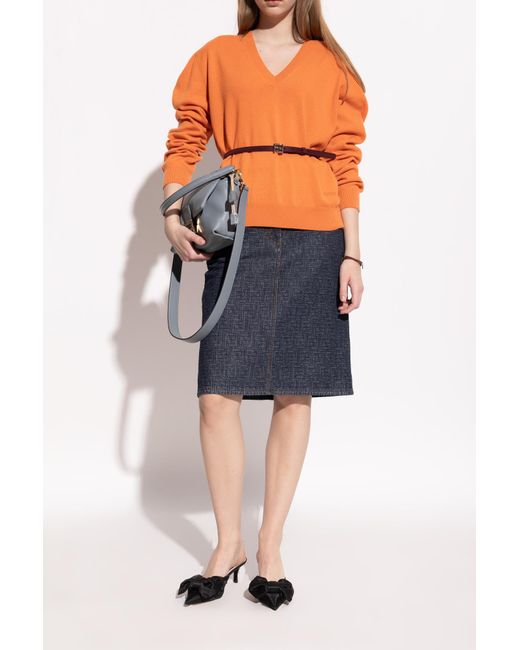 Fendi Black Heeled Mules "Colibr"