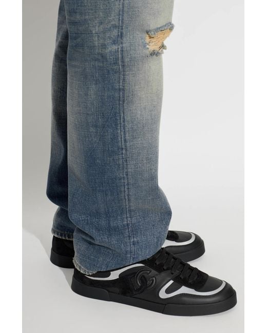 Dolce & Gabbana Black Portofino Sports Shoes for men
