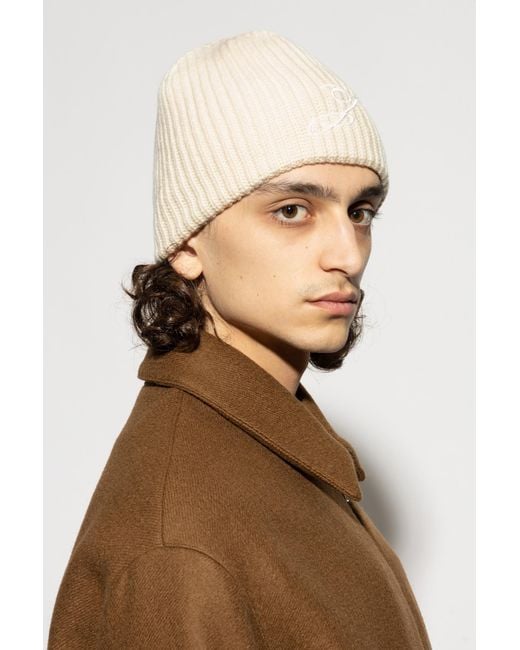 Jacquemus Natural Woolen Hat 'Espiral'